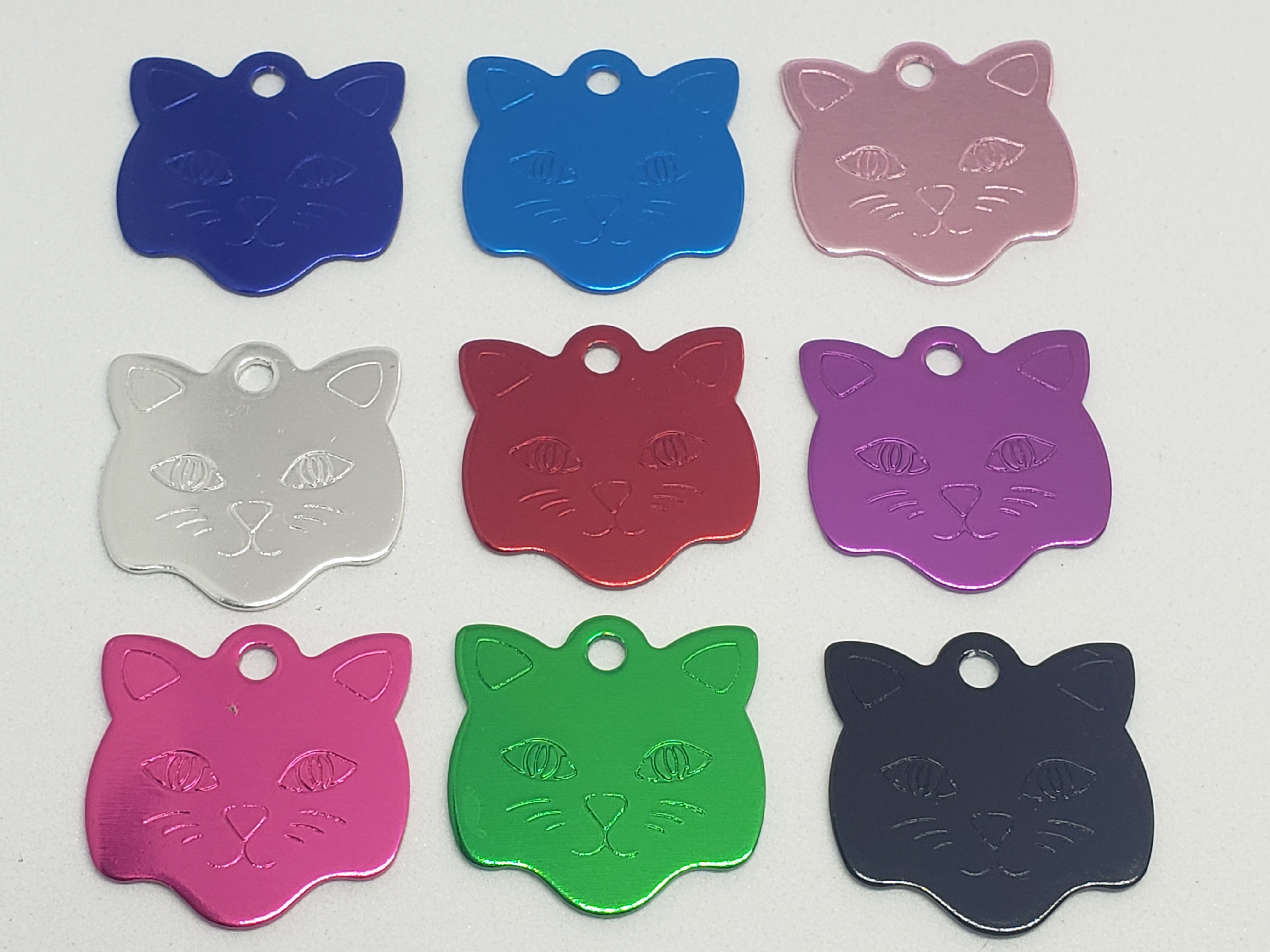 TagWorks® Cat Face Personalized Pet ID Tag